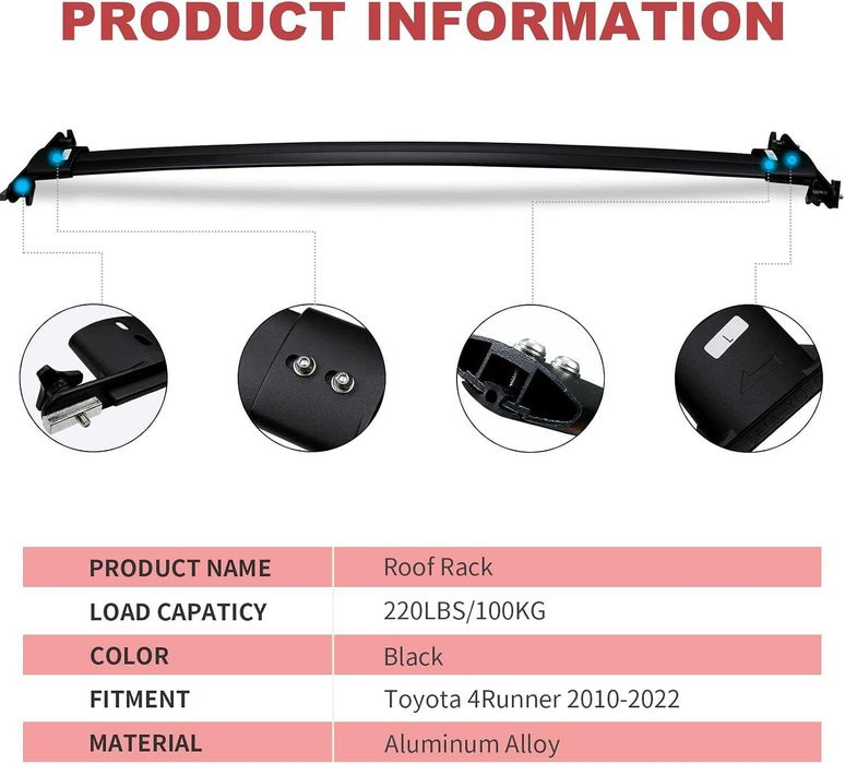 Напречни Греди за Багажник -  Toyota 4Runner Rails KINGGERI