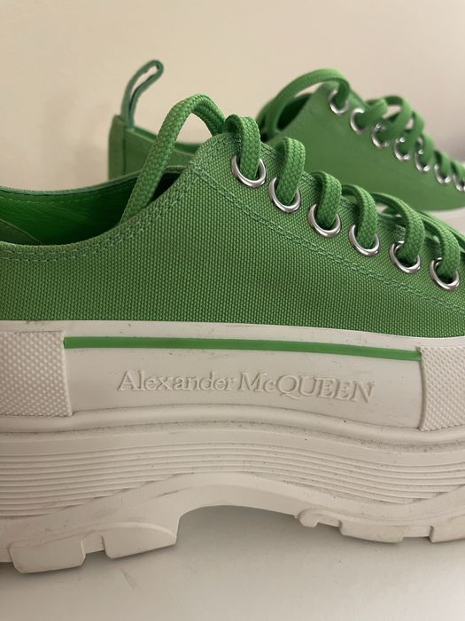 Кецове Tread Slick - Alexander McQueen - Зелени/Бели - Кожени