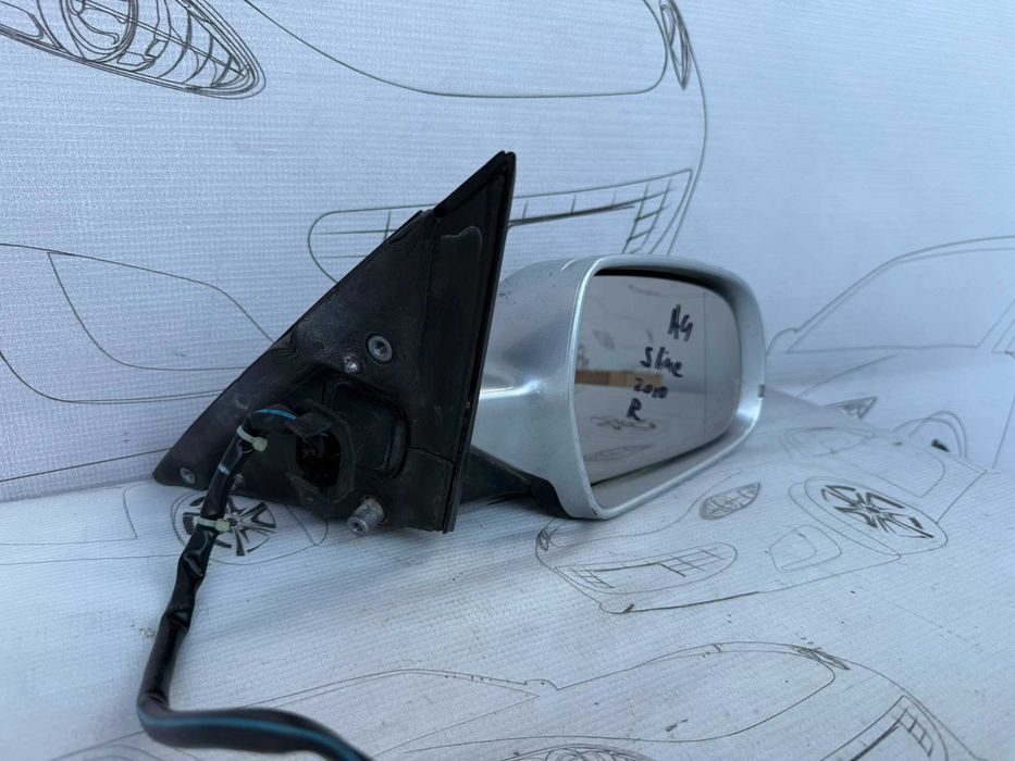 Oglindă Retrovizoare Dreaptă Electrică 2 și 6 Pini Audi A4 S4 B8 8K 8K2857410AF / 857410AF 2010 / [2008-2015] / (5A3)