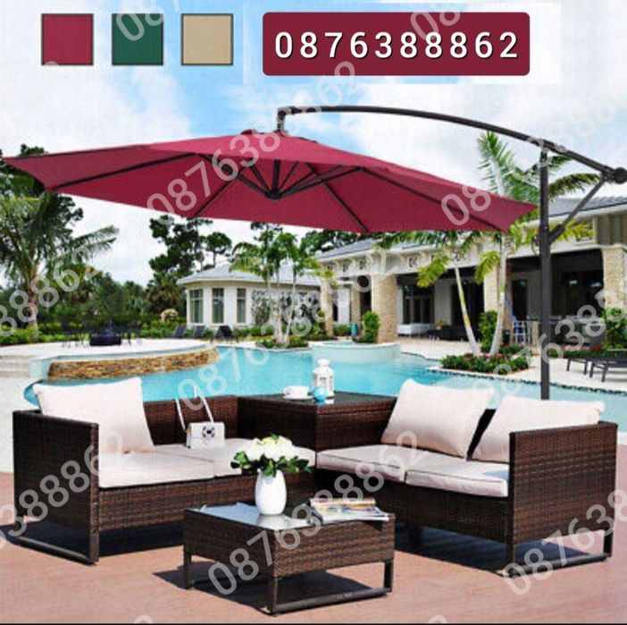 Градински Чадър тип Камбана, диаметър 3м., Чадъри три цвята