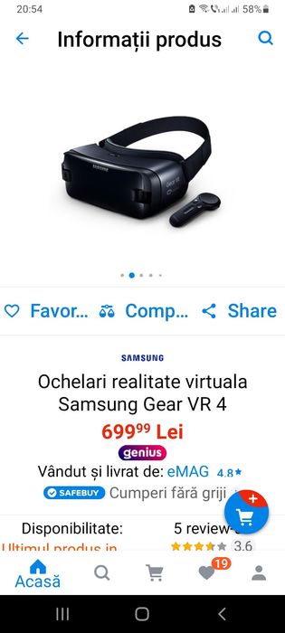 Samsung Gear VR4,SM-R325,gri