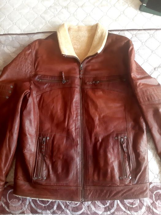 Зимно мъжко кожено яке