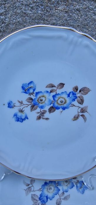 Синя роза десертни чинийки 5 бр