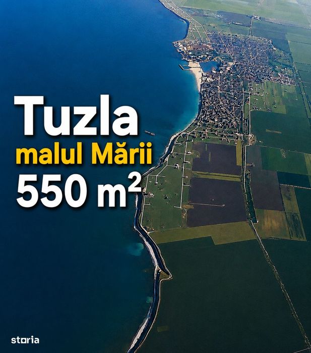 Tuzla Teren pe Malul Mării 550m acces din faleza