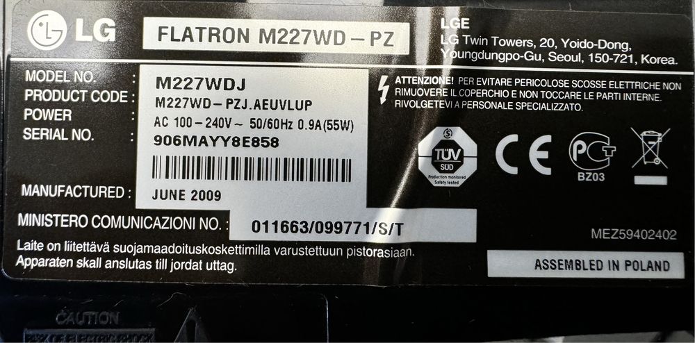 LG Flatron m227wd