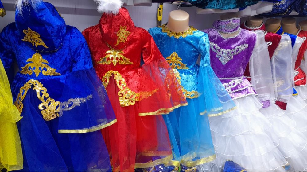 Казахские национальные платья для девочек