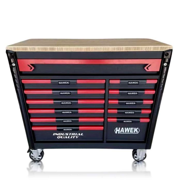 Професионален шкаф с инструменти с 12 чекмеджета - 11 пълни HAWEK