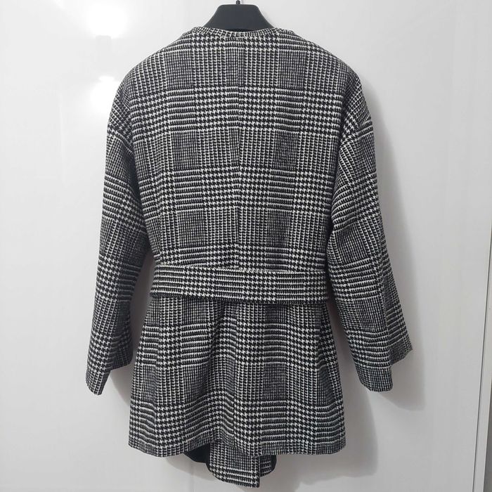 Jacheta / sacou in carouri cu cordon detasabil Ginette - 44