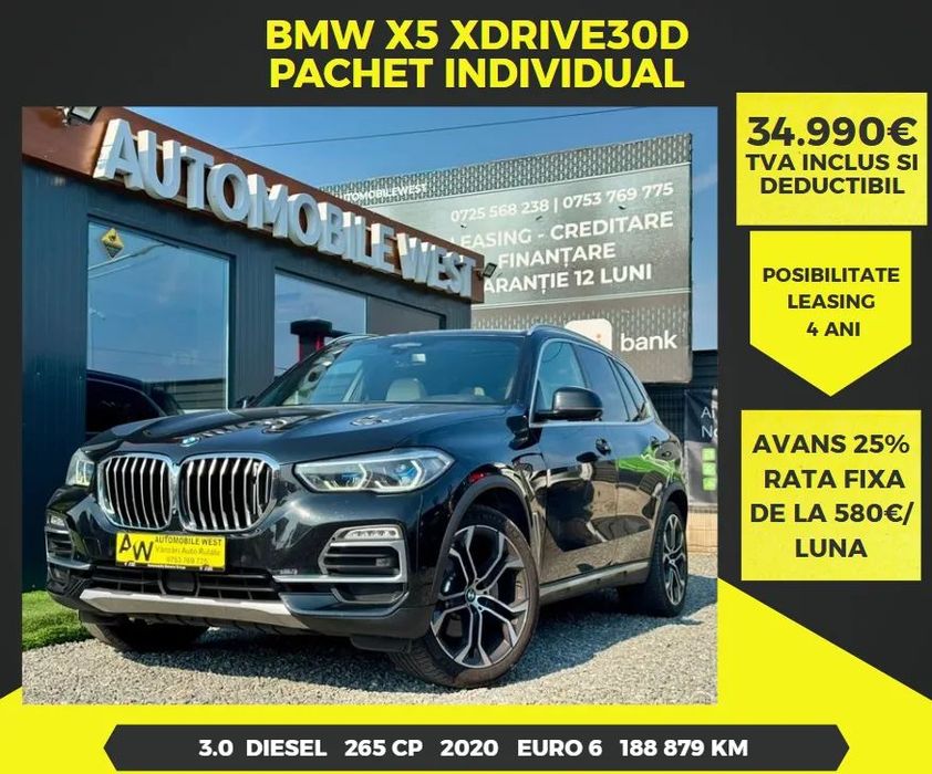 BMW X5 PACHET INDIVIDUAL | tva inclus si deductibil