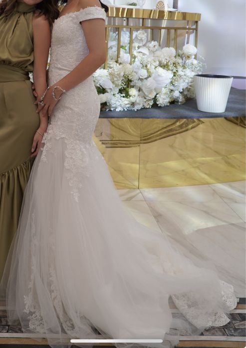 свадебное платье рыбка