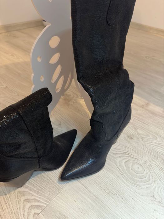 Cizme, Cowboy, negre, Dama