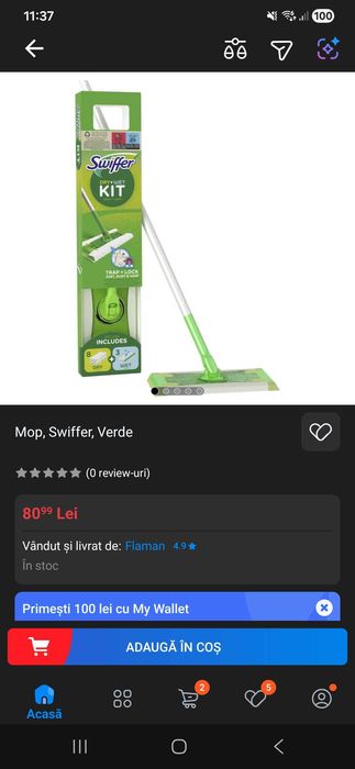Mop swiffer nou cu rezerve