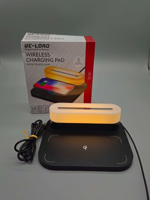 Re-load безжично зарядно 15W с тъч лампа! Бързо зареждане,топ качество