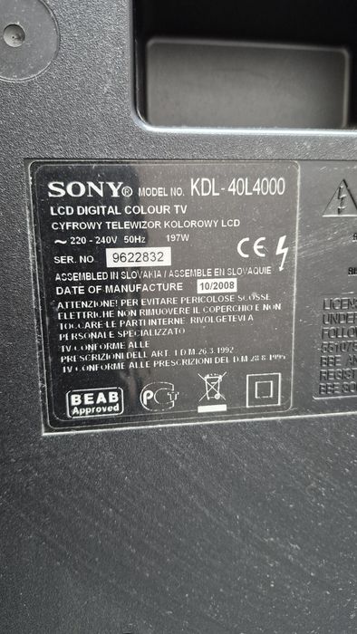 Sony Bravia KDL 40L4000