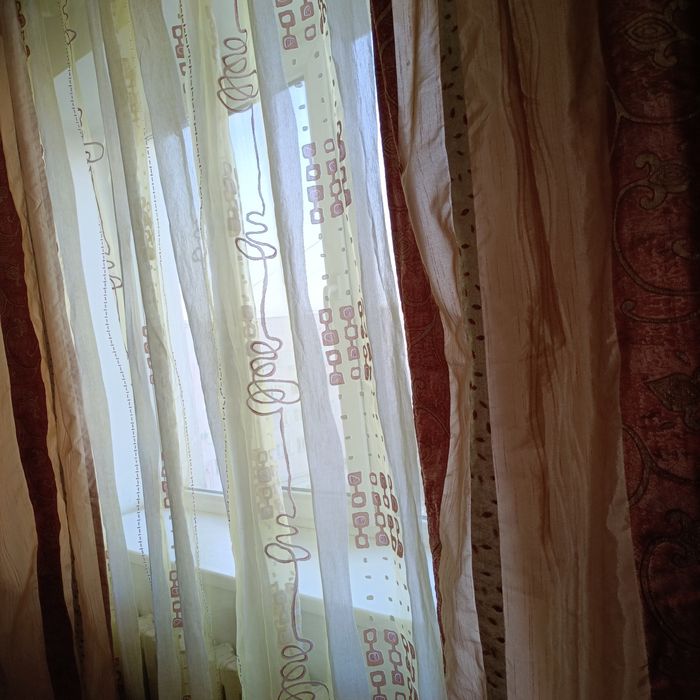 Шторы вместе с тюлем б/у