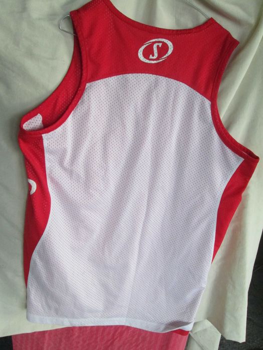 maieu sport rosu/alb L