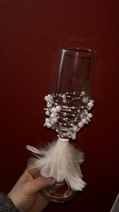 Ръчно изработени сватбени чаши