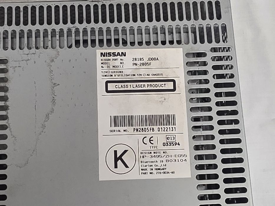 CD PN-2805F / 28185 - JD00A Nissan Qashqai Оригинално радио