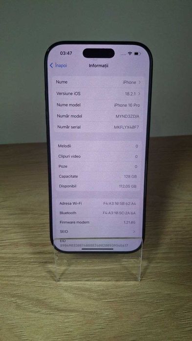 IPHONE 16 PRO, 128GB, 100% BATERIE/Fin X Amanet&Exchange cod 99964