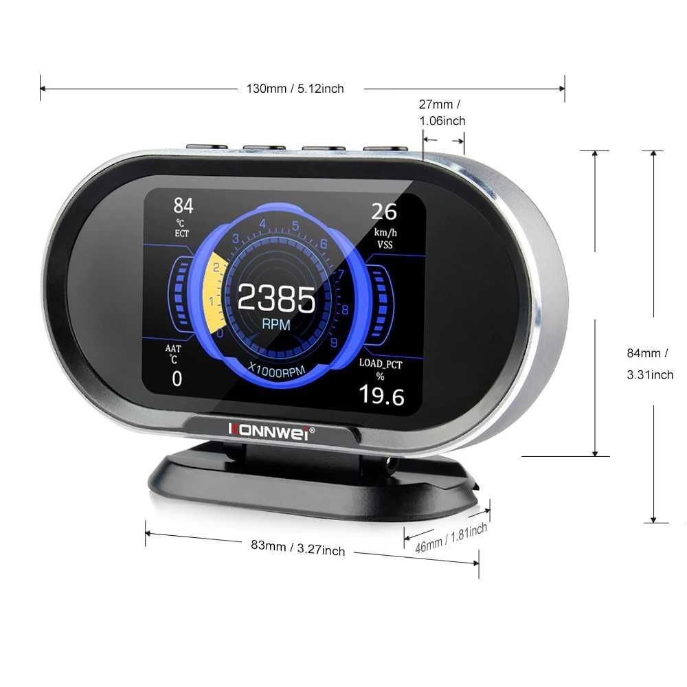 Мото-авто-сканер +бортовой компьютер OBD2 с датчиком температуры KW206: 30  000 тг. - Мотоаксессуары Шымкент на Olx