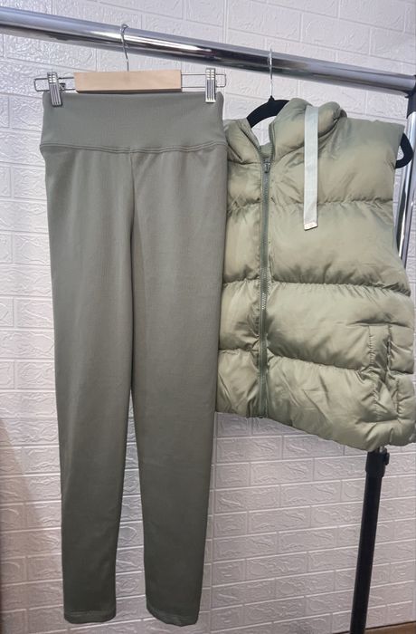 Дамски к-т: грейка + ватиран рипсен клин XL