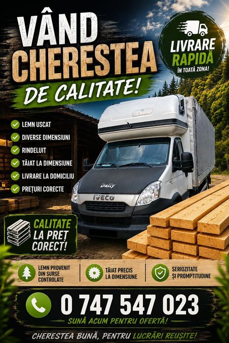Vând cherestea de calitate superioara!