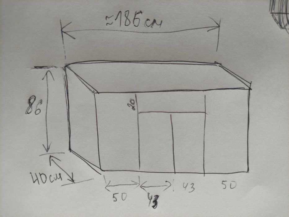 Комод в зал + полки для книжек
