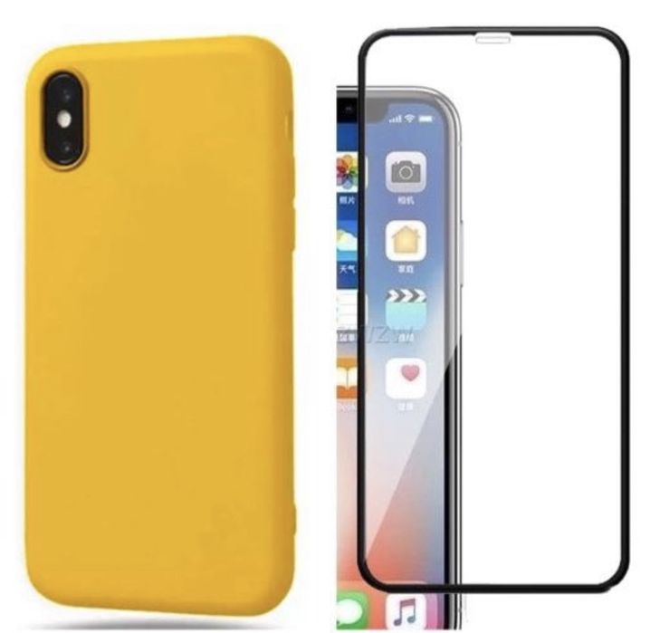 Husa Alcantara Case + Folie Sticla Hard Glass 9D Iphone X XS XR XS MAX