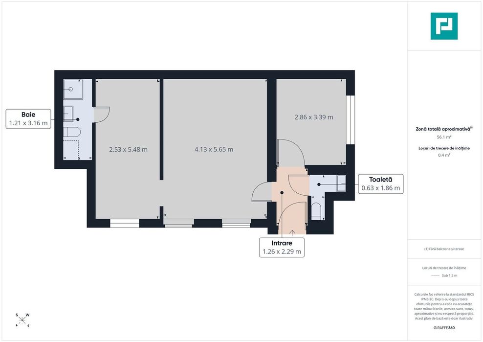 Apartament 2 camere Central