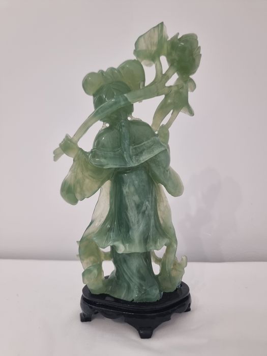 Statueta sculptura in jad natural / Quin Yin