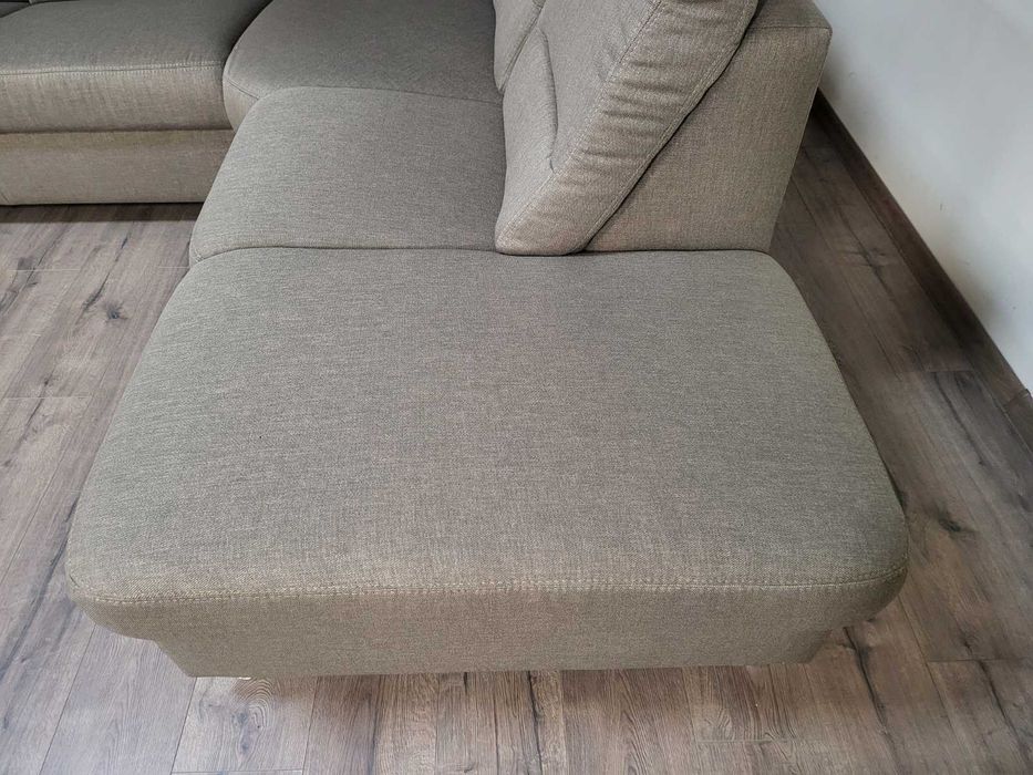 ПРОМОЦИЯ!!!Светло кафяв ъглов диван от плат