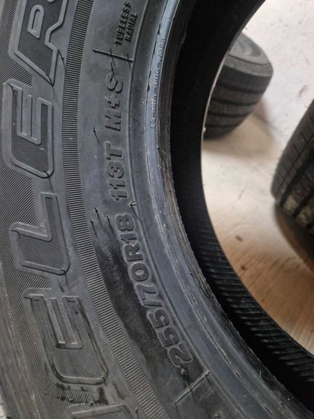 4 броя Bridgestone R18 255/70/ Бриджстон
нови летни гуми M+S
DOT2619