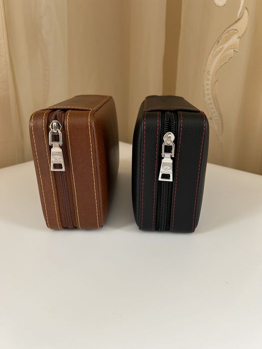 Cohiba преносим хумидор за 4 пури – кожа и кедрово дърво, кафяв/черен