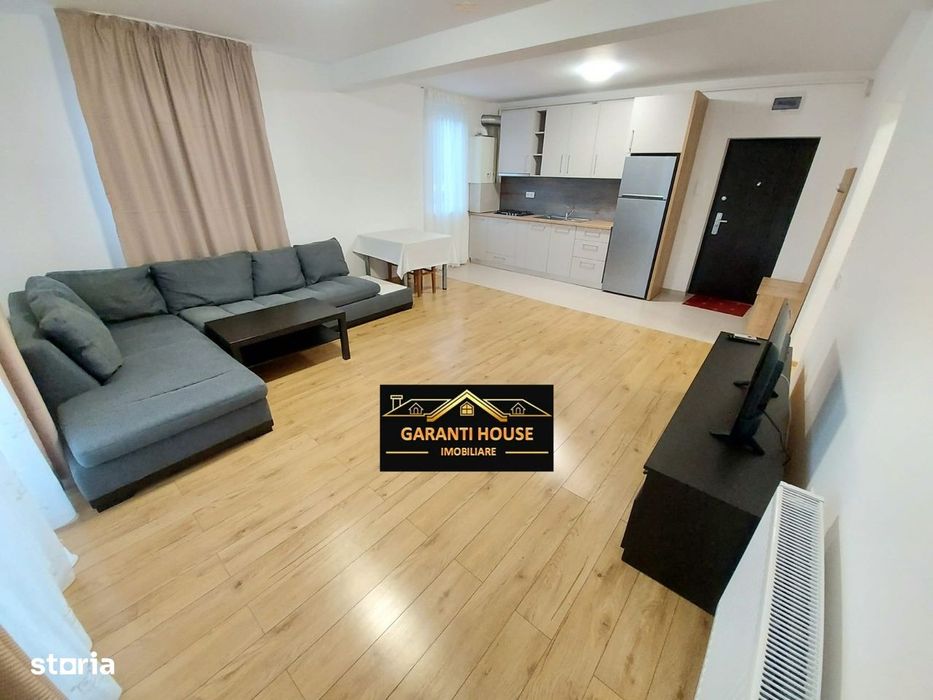 Bloc nou, apartament cu 2 camere + terasa, mobilat, parcare, 330€/Luna