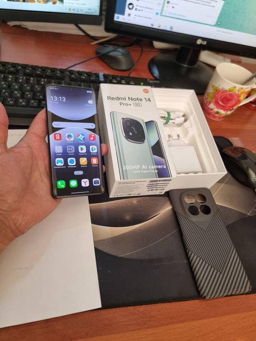 Redmi note 14pro +5G 12/256gb ideal ochilmagan usta kurmagan aybi yuq