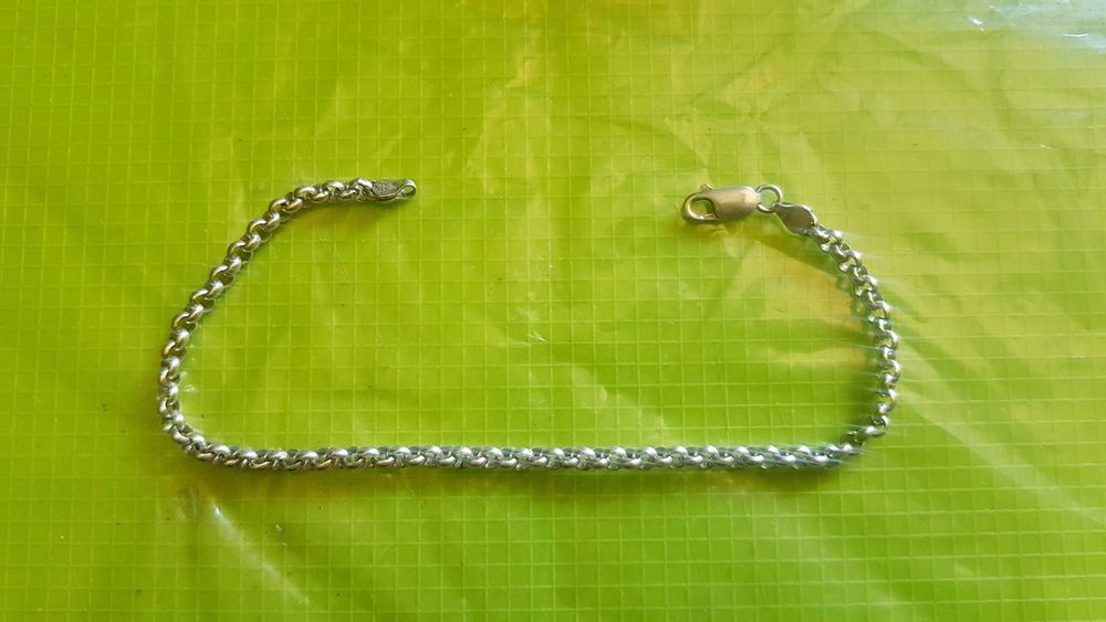 F391-Lant argint dama A19-925, Karfidis cca 13 grame, model frumos snur. Stare buna, GROS SI REZISTENT, lungime deschis 25 cm