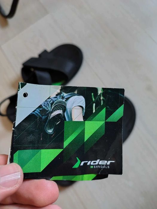 Rider Terrain Sandals Black/Green Sandale slingback cu velcro Size 43
