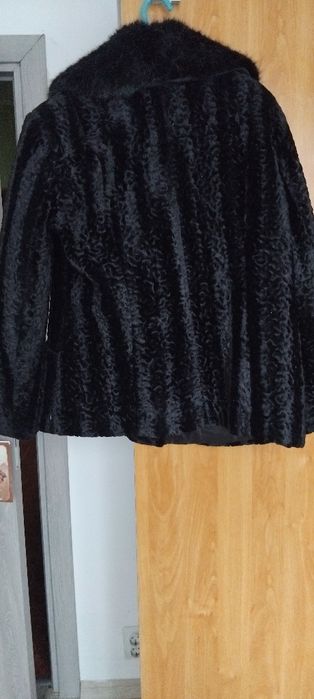 Haină de blană naturală "Pióro Fashion", tip astrahan, marimea 44/L
