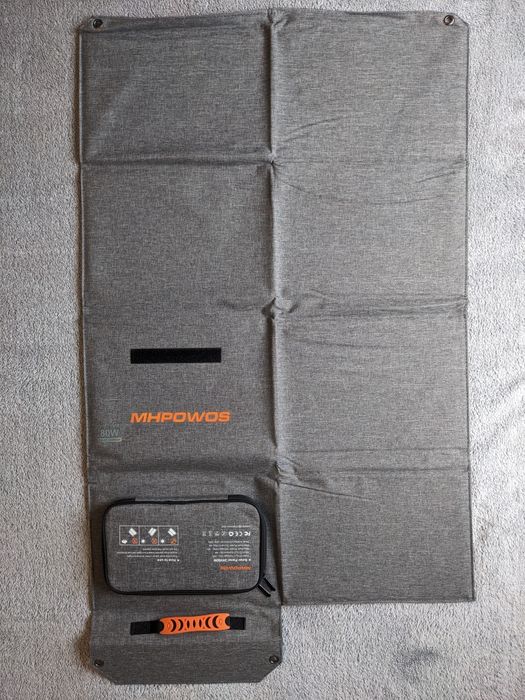 Сгъваем соларен панел MHPOWOS 80W за кемпер, каравани и туризъм