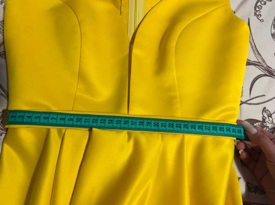 Rochie eleganta de seara din tafta, marimea XS, realizata pe comanda la Ange Atelier