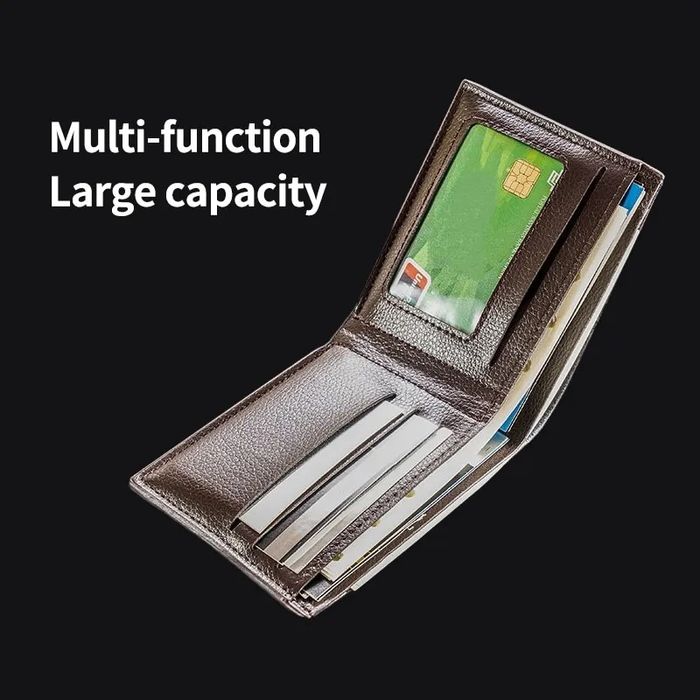 Portofel clasic, scurt. Multiple compartimente:bancnote, carduri, acte