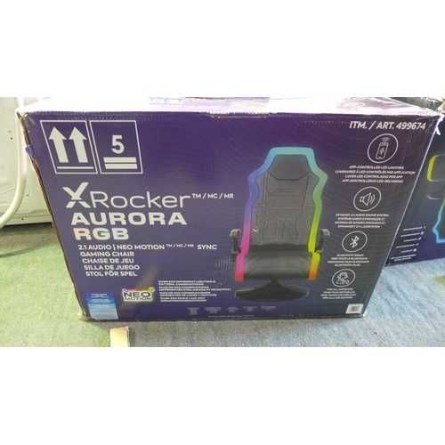 Аудио гейм стол X Rocker Aurora 2.1 Bluetooth с LED светлини