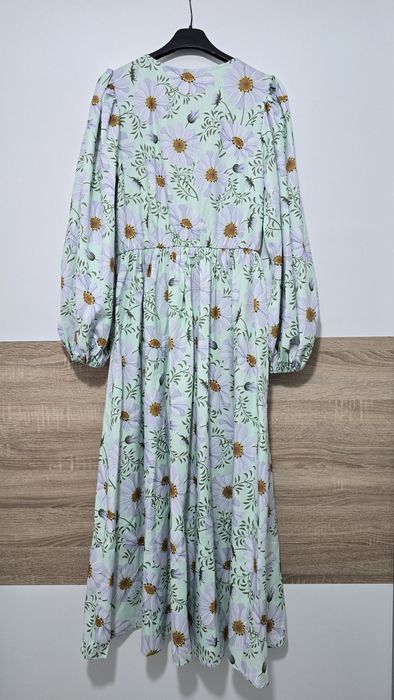 Rochie midi Na-kd cu maneci lungi bufante