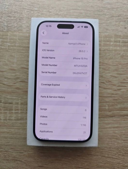iPhone 15 Pro Black Titanium 128GB