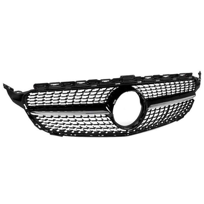 Хром/черна решетка за Mercedes C класа W205, S205, с отвор за камера