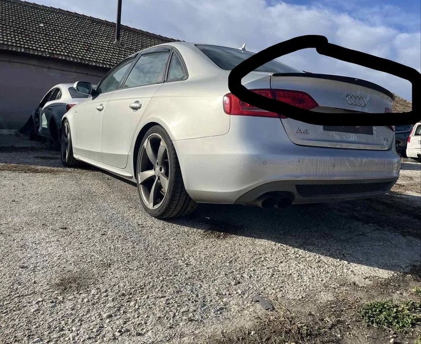 Спортен лип спойлер за Audi A4 B8 седан Lip