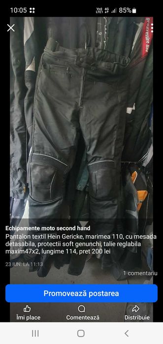 Pantaloni moto cu protectii hard