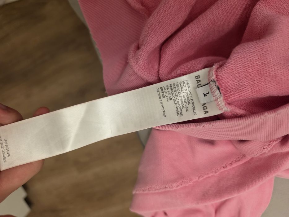 Balenciaga Polo Zip Up Pink Distressed