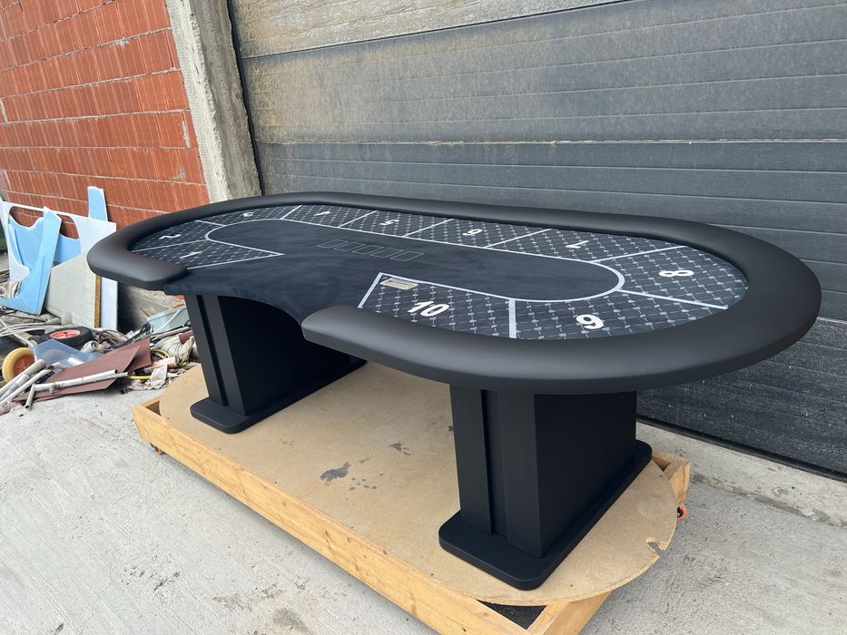 Masa Poker Stoc cu intrare dealer livrare instant de la CustomTables.eu Bucuresti mese poker customizate scaune jetoane full set stoc #masapoker #mese