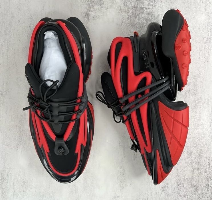 Sneakers balmain unicorn black red
